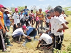 Students provide water for wild animals