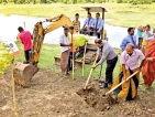 Sampath Bank  restoring Ambagaswewa (tank) to help farmers