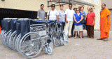 Wheelchairs donated to Apeksha Hospital