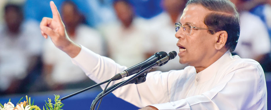 As polls campaign begins, Sirisena brings bribery and corruption to the fore