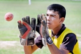 DSS Rookie wicketkeeper Teron Baskaran stands  tall behind the stumps