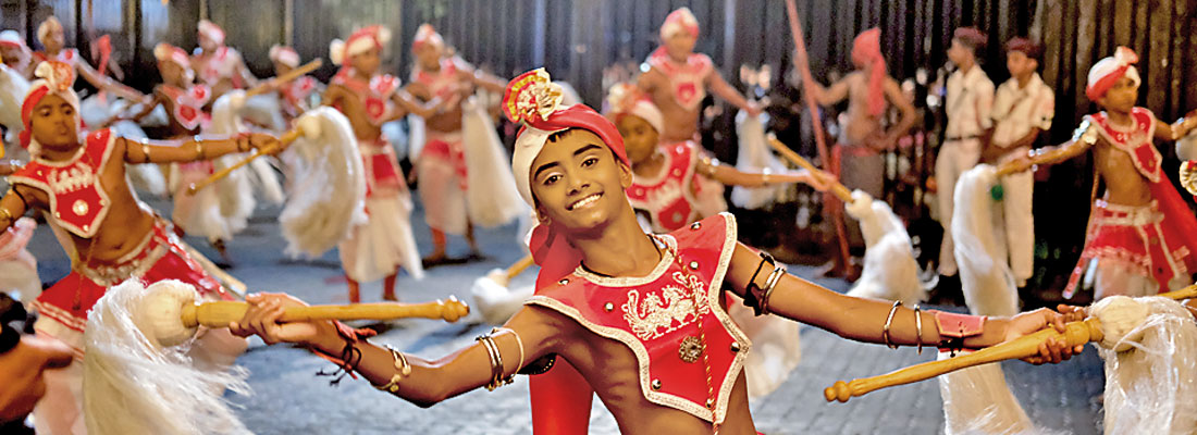 Young dancers at the Kandy Esala Perahera