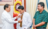 IMO Bronze Medalist Abhindra Mahabaduge feted by President Sirisena