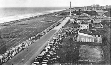 The cenotaph once stood tall on Galle Face Green