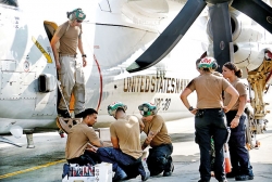 US military in cargo transfer operation at BIA