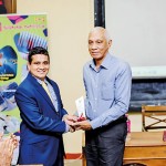 Token of appreciation to MrMaheelPerera by the President of the Alumni Association of CCS