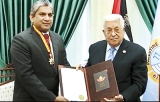 Palestine President honours Lanka’s envoy with friendship gold medal