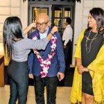 Fouzul Hameed - Managing  Director of Hameedia, the Chief guest, greeted by Ms. Aruni Mahipala, Director/COO of ANC Education 