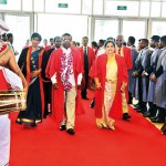 Awardees and Lecturers procession with the Chief Guest  Hon Karunrathna Paranavitha.