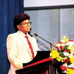 The President of the Sri Lanka Association of Printers Mr Ranjith Fernando addressing the Awardees, parents and Invitees.
