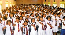 An oath-taking ceremony against drugs at Dhammananda Maha Vidyalaya