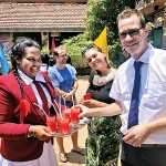 Enjoying Sri Lankan beverage