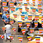 Although Vesak is being celebrated  on a low key, Buddhist flags, colourful pandols and lanterns were seen in and around Colombo.  Pix by Sameera Weerasekera