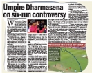 ICC finally defends Dharmasena over 6-run incident