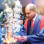 Ceremonial lighting of the Oil Lamp by Dr. Harsha Alles, Chairman of Gateway College - Director UCL