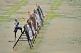 A wet first day cuts short National Archery Trials at Diyagama