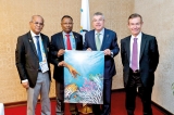 NOCSL hands over Dillai’s painting to IOC President Dr. Thomas Bach