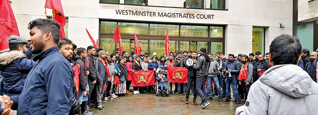 Foreign Ministry slams brandishing of LTTE flags outside British court