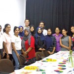 Dinesh Chandrasena & Nayana Nilanga with our Fashion Design workshop attendees