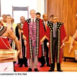 Arriving the procession to the hall