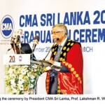 Addressing  the ceremony by President CMA Sri Lanka,  Prof. Lakshman R. Watawala