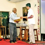 The Chief Guest receiving a token of Appreciation by our Registrar Mr.Nadarasa