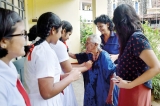 The oldest alumnus gets a warm welcome