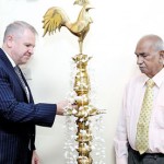 Lighting the oil lamp by the Chief Guest Australian High Commissioner for Sri Lanka His Excellency David Holly