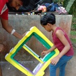 Nathara-buidling-a-home-library-with-her-father