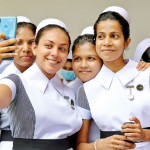 In spite of being in  the frontline in the battle against COVID-19 these nurses at the NIID had  time for smiles and selfies as they marked their day, on Tuesday, May 12. Pix by Lahiru Harshana