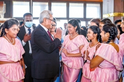 Special day for schoolgirls who sang Jayamangala Gatha