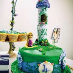 First effort: The 3D Rapunzel cake for her  daughter’s 4th birthday