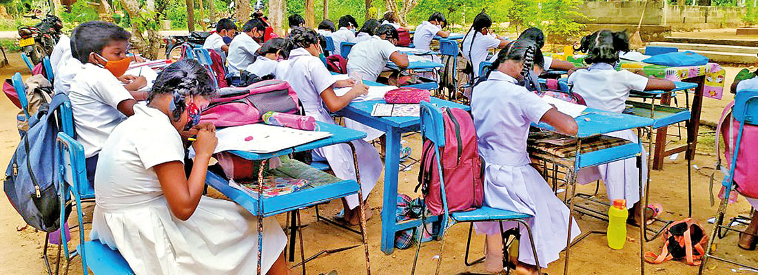 Outdoors to play games,  but also to study: The plight of this school’s students