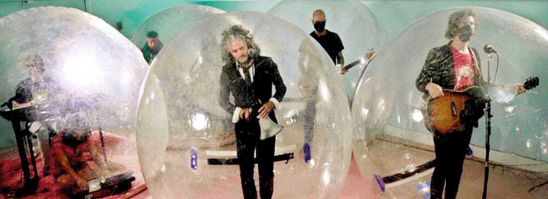 The ‘Flaming Lips’ rock out safely in ‘space bubbles’