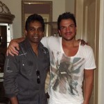 Damian with Peter Andre
