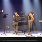 On trumpet: Dulith Perera and Dylan Jayasundara; on alto saxophone:  Ineshka de Mel and on trombone:  Nelara Hangawatte