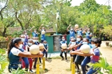 Thissapura Vidyalaya spikers honour contributor with volleyball statue