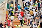 Crowds at markets