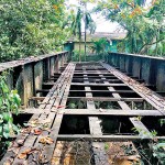 Waladura Bridge, once part of the track