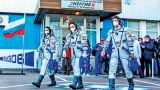 Russian film crew in orbit to make first movie in space