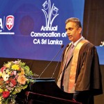 Mr. Heshana Kuruppu, Chairman, Member Relations Committee of CA Sri Lanka delivering the welcome speech