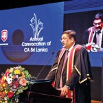 Mr. Manil Jayesinghe, President of CA Sri Lanka addressing the new Associate and Fellow members