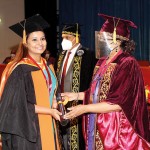 A graduate chemist being conferred her certificate