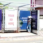 Naked refuge: No shelter from the heat in a roofless bus stand, Slave Island  Pic by Indika Handuwala