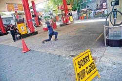 Cricket at fuel station