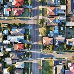 Bird’s-eye view of a residential area in Melbourne, Australia