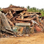 Scrap metal and wood were extracted from the seized trawlers.