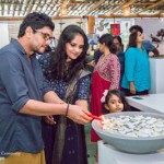 Ilango and Hiranya at the muhurath ceremony