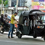 Rajagiriya: No go: Driver fills empty tank with petrol from a can