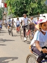 Students and teachers take up bicycles